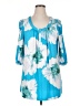 Susan Graver Teal 3/4 Sleeve Blouse Size 1X - photo 1