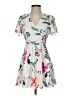 Express 100% Polyester Floral White Cocktail Dress Size 0 Petite - photo 1