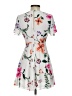 Express 100% Polyester Floral White Cocktail Dress Size 0 Petite - photo 2