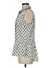 NY Collection 100% Polyester Polka Dots Ivory Sleeveless Blouse Size M - photo 5