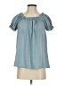 Max Studio Blue Short Sleeve Top Size XS - photo 1