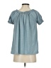 Max Studio Blue Short Sleeve Top Size XS - photo 2
