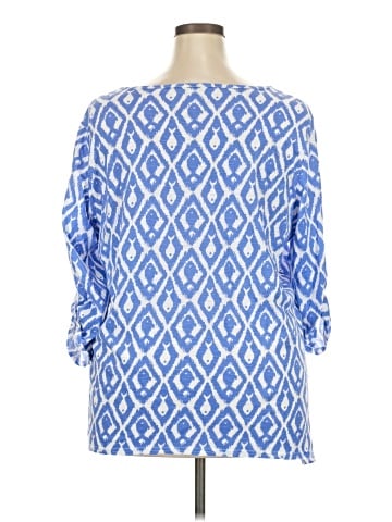 Caribbean Joe 3/4 Sleeve Blouse (view 2)