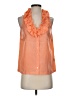 J.Crew 100% Silk Orange Sleeveless Silk Top Size 2 - photo 1