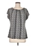 Simply Basic Houndstooth Gray Black Short Sleeve T-Shirt Size 8 - photo 1
