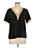 Shein 100% Polyester Black Short Sleeve Blouse Size L - photo 1