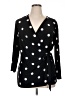 Anne Klein Polka Dots Black Long Sleeve Top Size XL - photo 1