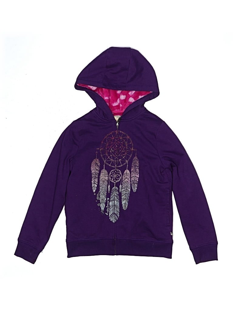 Pre-owned Lucky Brand Kids' Zip Up Hoodie In Purple