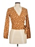 Marine Layer Brown Long Sleeve Blouse Size M - photo 1