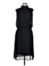 clothes 100% Polyester Solid Black Casual Dress Size L - photo 1