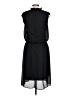 clothes 100% Polyester Solid Black Casual Dress Size L - photo 2