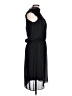 clothes 100% Polyester Solid Black Casual Dress Size L - photo 4