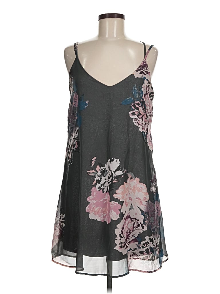 Pre-owned Xhilaration Casual Dress In Gray