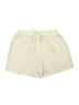 Shein 100% Polyester Solid Ivory Shorts Size 6 - photo 1