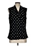 Anne Klein 100% Polyester Polka Dots Black Sleeveless Blouse Size L - photo 1