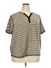 Avenue Stripes Gray Short Sleeve Top Size 26 - photo 1