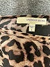 Lavender Brown 100% Silk Animal Print Brown Short Sleeve Silk Top Size L - photo 7
