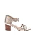 Via Spiga 100% Leather Metallic Silver Sandals Size 8 - photo 1