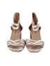 Via Spiga 100% Leather Metallic Silver Sandals Size 8 - photo 2