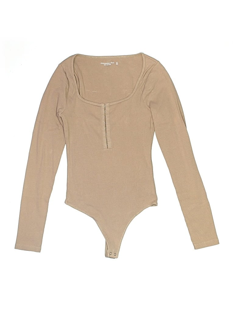Pre-owned Abercrombie & Fitch Bodysuit In Tan
