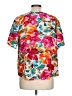 Shein Curve 100% Polyester Floral Pink Short Sleeve Blouse Size 12 - photo 2