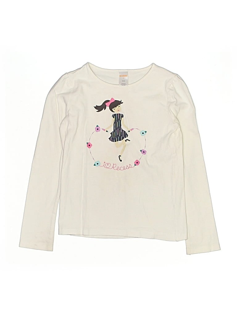 Pre-owned Gymboree Kids' Long Sleeve T-shirt In White