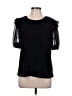 CeCe Black Short Sleeve Top Size L - photo 1