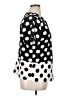 Daniel Rainn Polka Dots Black Short Sleeve Blouse Size XL - photo 4