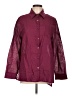 Unbranded Color Block Burgundy 3/4 Sleeve Button-Down Shirt Size L - photo 1