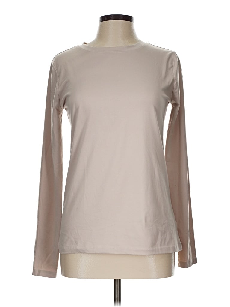 Pre-owned Zenana Long Sleeve T-shirt In Tan