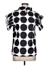 Unbranded Polka Dots Black Short Sleeve Blouse Size L (estimated) - photo 1
