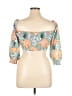 Unbranded 100% Polyester Orange 3/4 Sleeve Blouse Size XL - photo 2