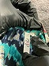 Dots 100% Polyester Print Teal 3/4 Sleeve Blouse Size M - photo 7