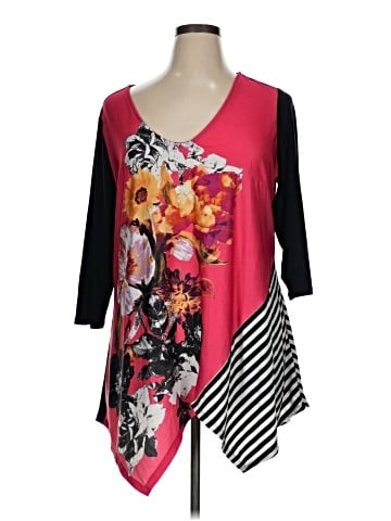 NY Collection 3/4 Sleeve Top (view 1)