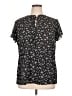 Unbranded Stars Black Short Sleeve Blouse Size XL - photo 1