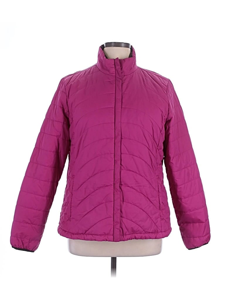 Pre-owned Lands' End Snow Jacket In Pink