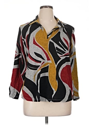 MULTIPLES 3/4 Sleeve Blouse (view 1)