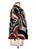 MULTIPLES Color Block Burgundy 3/4 Sleeve Blouse Size XL - photo 4