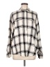 Gap Plaid Silver Long Sleeve Blouse Size M - photo 1