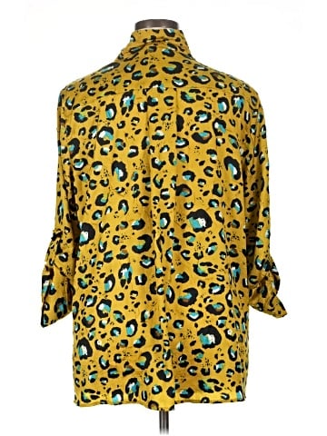 MULTIPLES 3/4 Sleeve Button-Down Shirt (view 2)