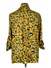 MULTIPLES Animal Print Yellow 3/4 Sleeve Button-Down Shirt Size XL - photo 2