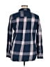 Stylus 100% Cotton Plaid Blue Long Sleeve Button-Down Shirt Size XL - photo 2