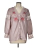 Unbranded 100% Polyester Pink 3/4 Sleeve Blouse Size L - photo 1