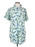 Lularoe Floral Blue Short Sleeve Button-Down Shirt Size S - photo 1