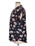Pleione 100% Polyester Floral Blue Short Sleeve Blouse Size XL - photo 5