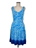 Athleta Print Blue Cocktail Dress Size M - photo 1