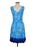 Athleta Print Blue Cocktail Dress Size M - photo 2