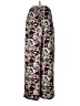 Express Floral Burgundy Casual Pants Size 8 (petite) - photo 2