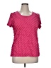 Notations Pink Short Sleeve Blouse Size XL - photo 1
