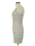 Express 100% Nylon Metallic Silver Cocktail Dress Size 0 - photo 5